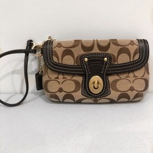 Classic Brown Coach Wristlet